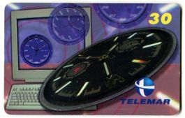 Telefonkarte "Uhren". Brasilien
