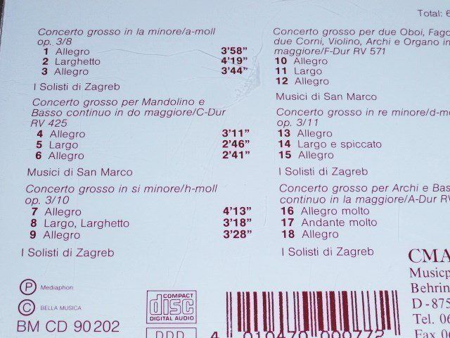 CDs: Antonio Vivaldi - Concerti Grossi – Gebraucht aus Unterbäch von niquz 2