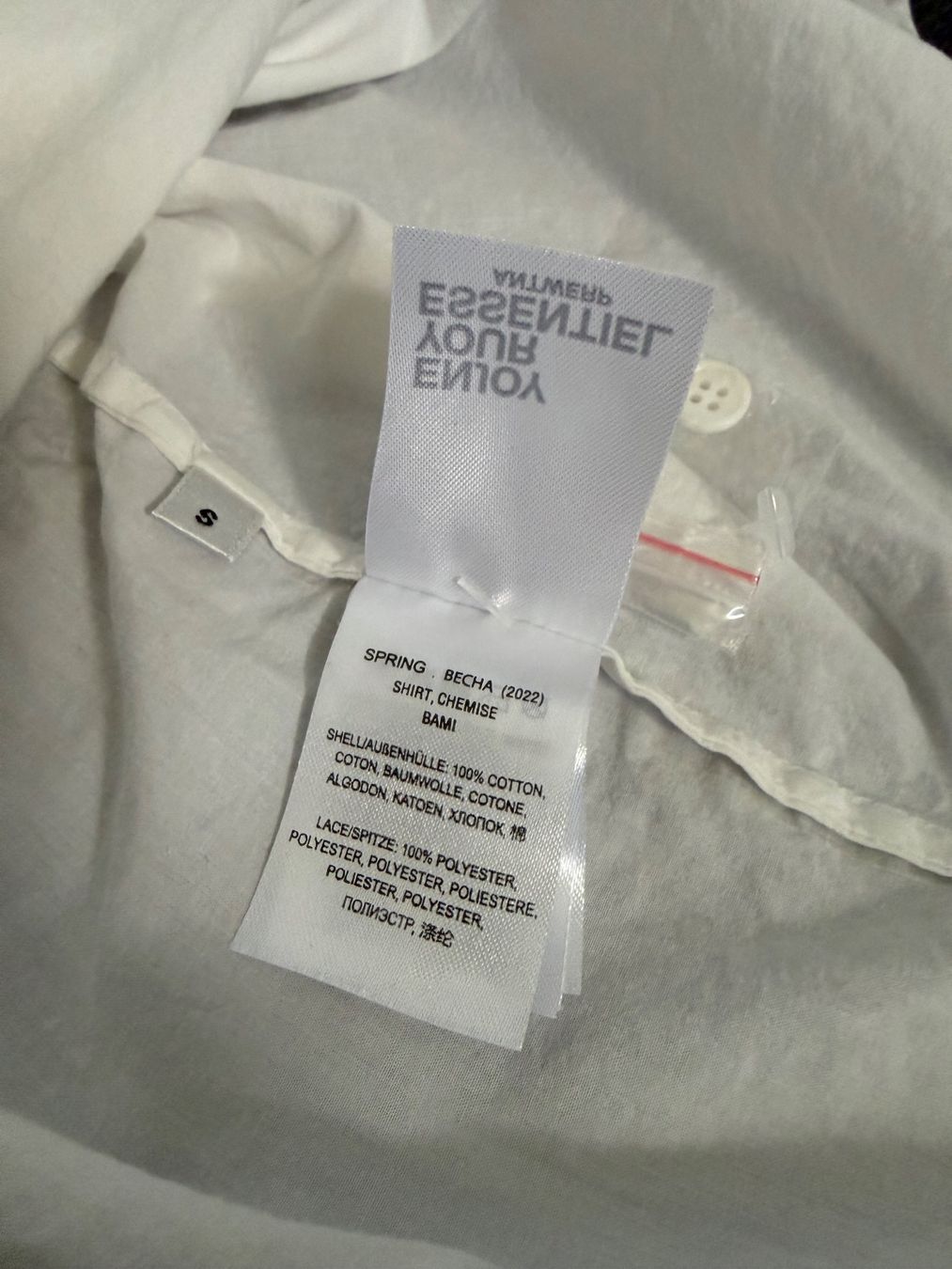 Camicette: Essentiel Antwerp - warmweisse Bluse mit Spitzendetails S M – Nuovo (secondo la descrizione) da Basel venduto da jetzt-wird-gemistet 2