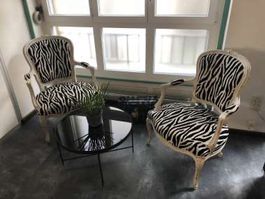 Paire de fauteuils style Louis XV