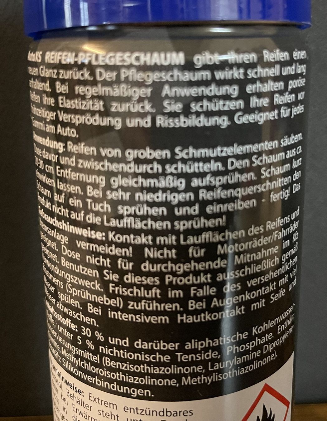 Produits de nettoyage & entretien: Reifenpflege-Schaum – Neuf avec emballage d'origine à Oftringen par Vucki 2