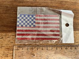 Glitzernde USA Flagge Strass zum Aufbügeln NEU