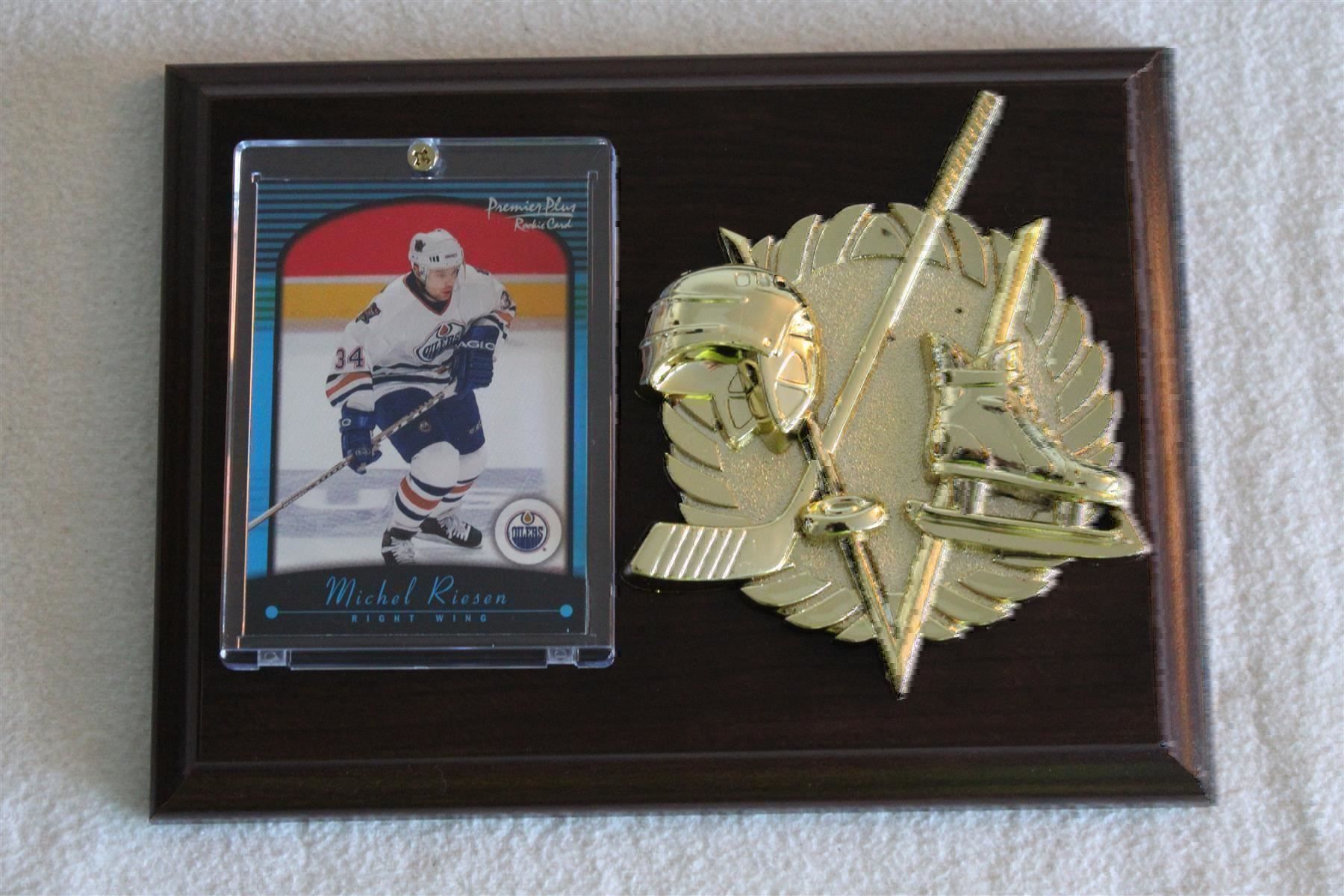 NHL Carte collezionabili: NHL Michel Riesen Edmonton Oilers Plakette – Nuovo e nell'imballaggio originale da Reinach BL venduto da RetroGamesSportsMore 3