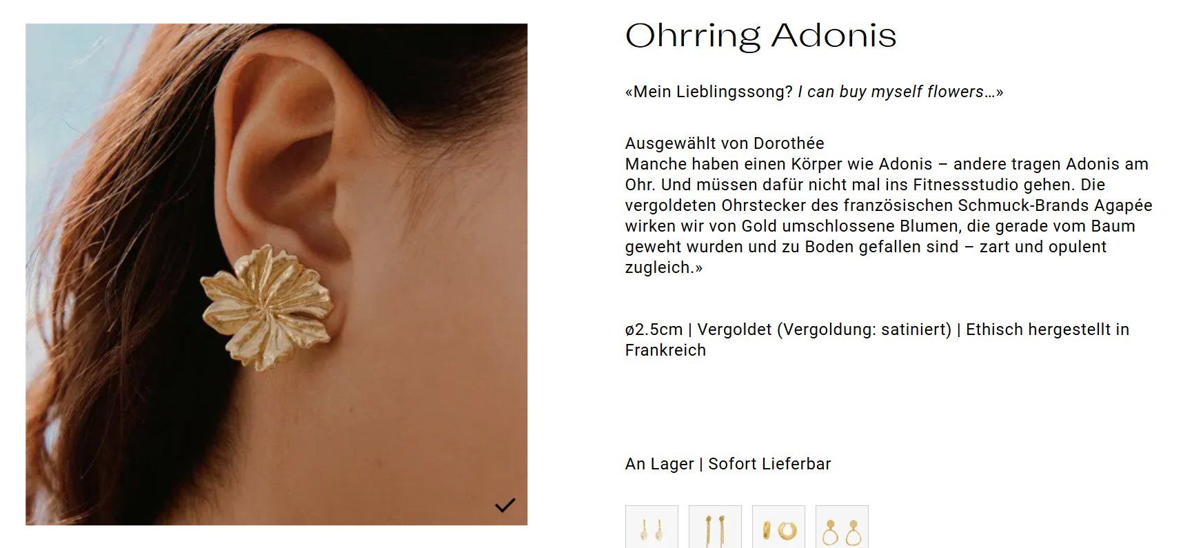 Ohrringe & -stecker: AGAPÉE floral earrings – Neu (gemäss Beschreibung) aus Kilchberg ZH von ben_pc68 1