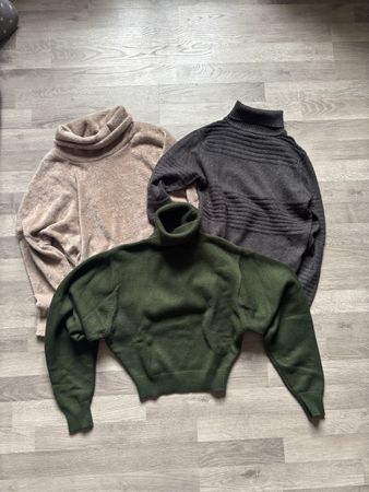 Lot de 3 pulls à col roulé hiver taille S