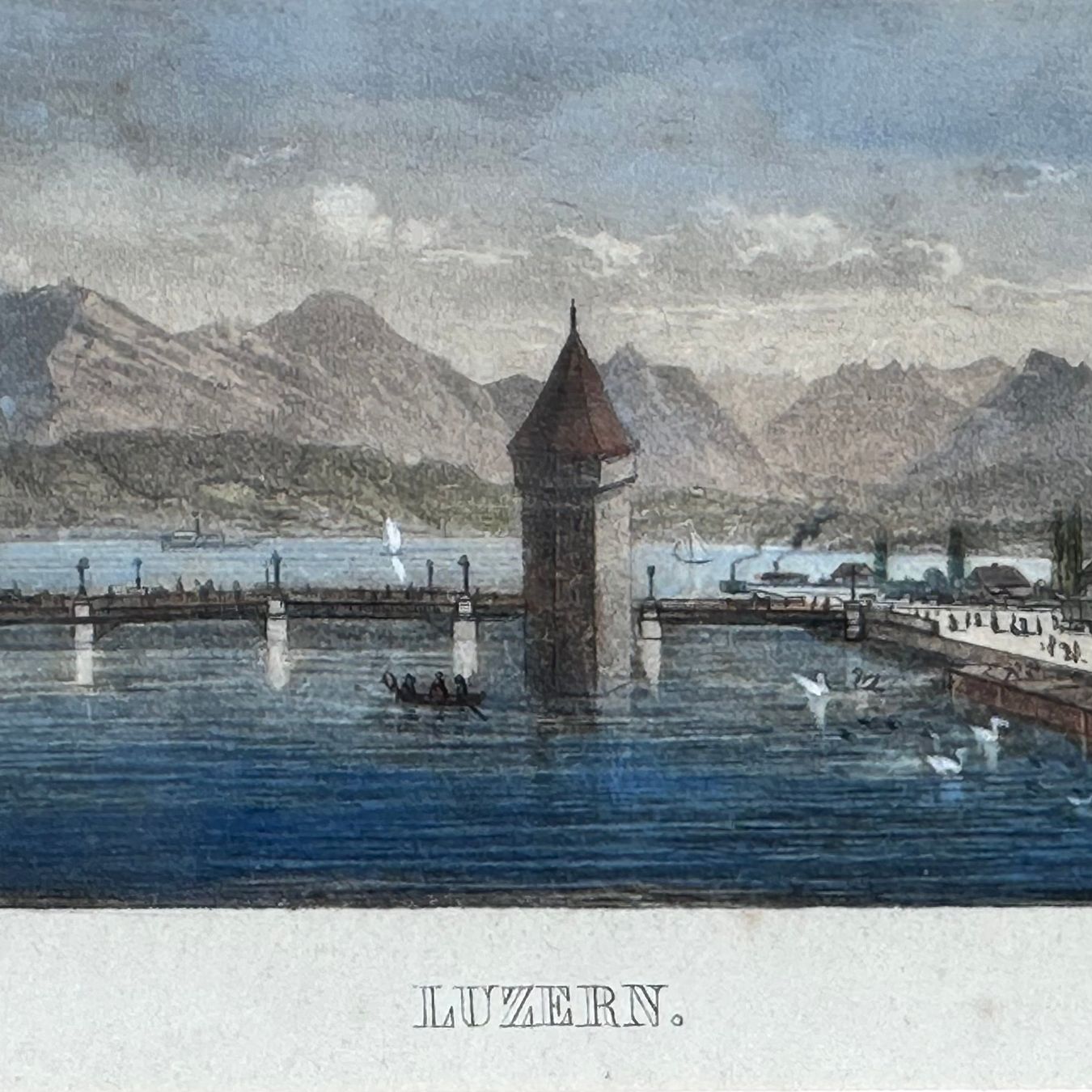 Stiche: Antiker Stich von Luzern – Gebraucht aus Adligenswil von e17s15 1
