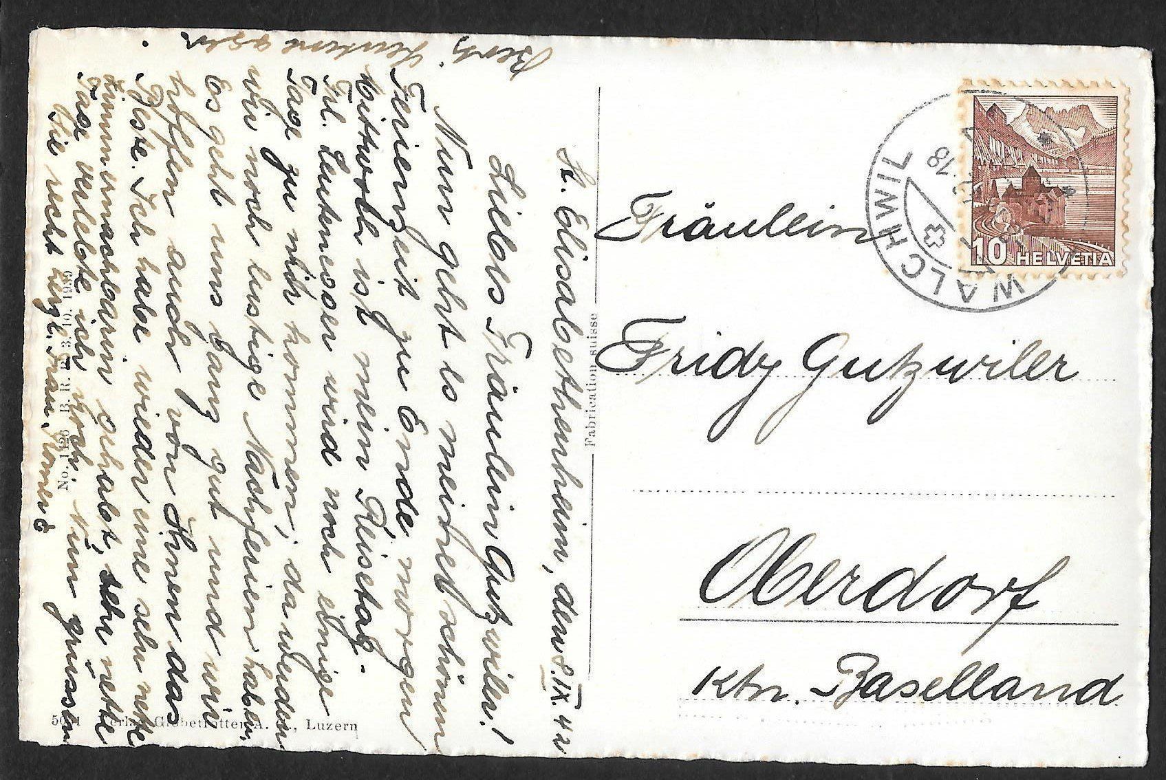 Cartoline postali: Walchwil am Zugersee Teilansicht – Usato da Olten venduto da clotaldi 1