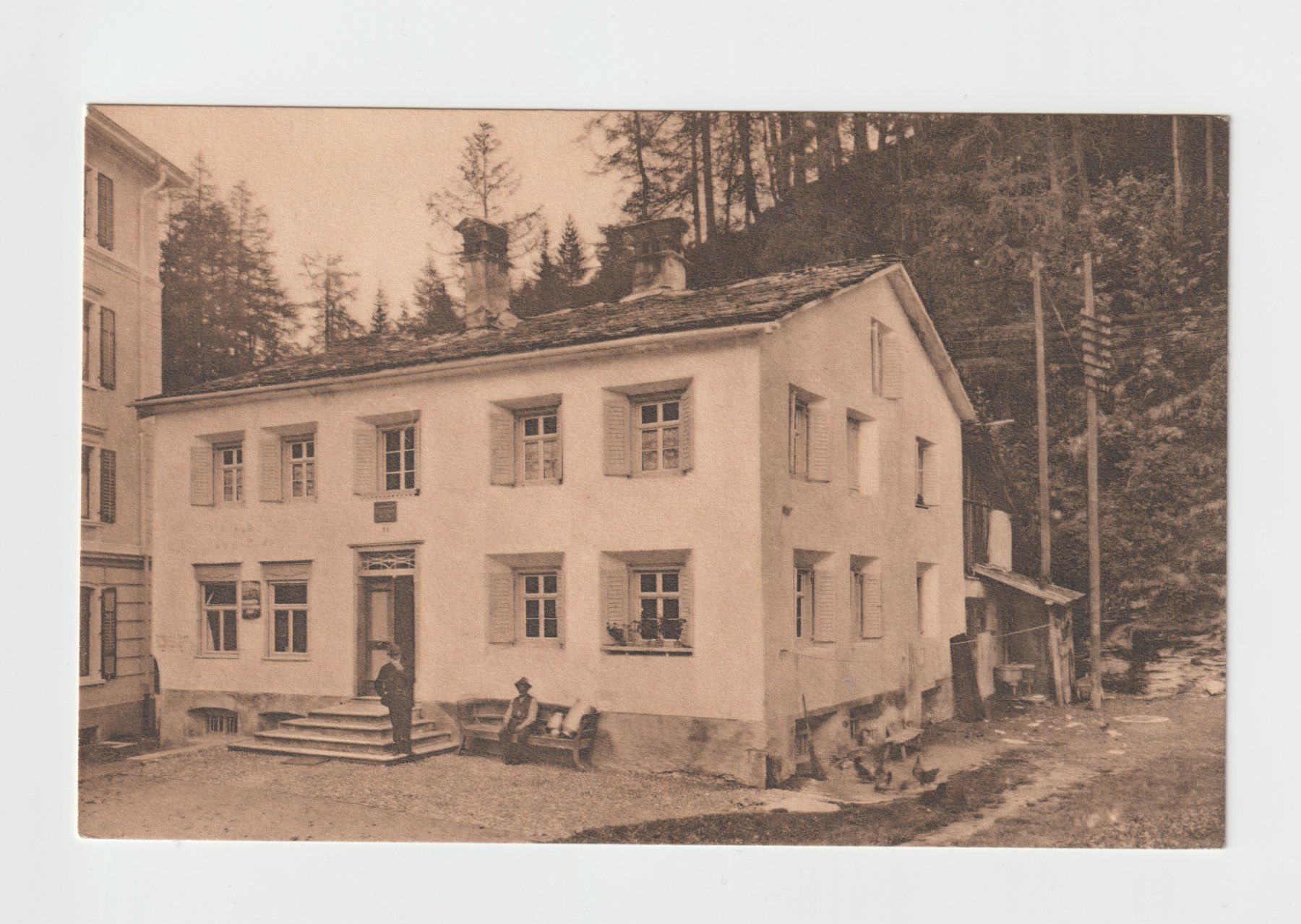 Cartoline postali: Ansichtskarte Nietzsche-Haus in Sils-Maria – Usato da Scuol venduto da Poecilia