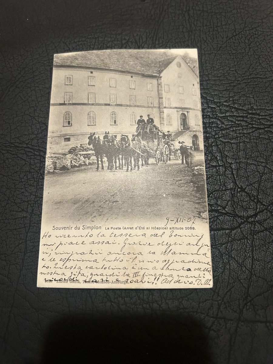 Cartes postales: Souvenir du Simplon, La Poste, Diligenza  – D'occasion à Breganzona par Milesbo