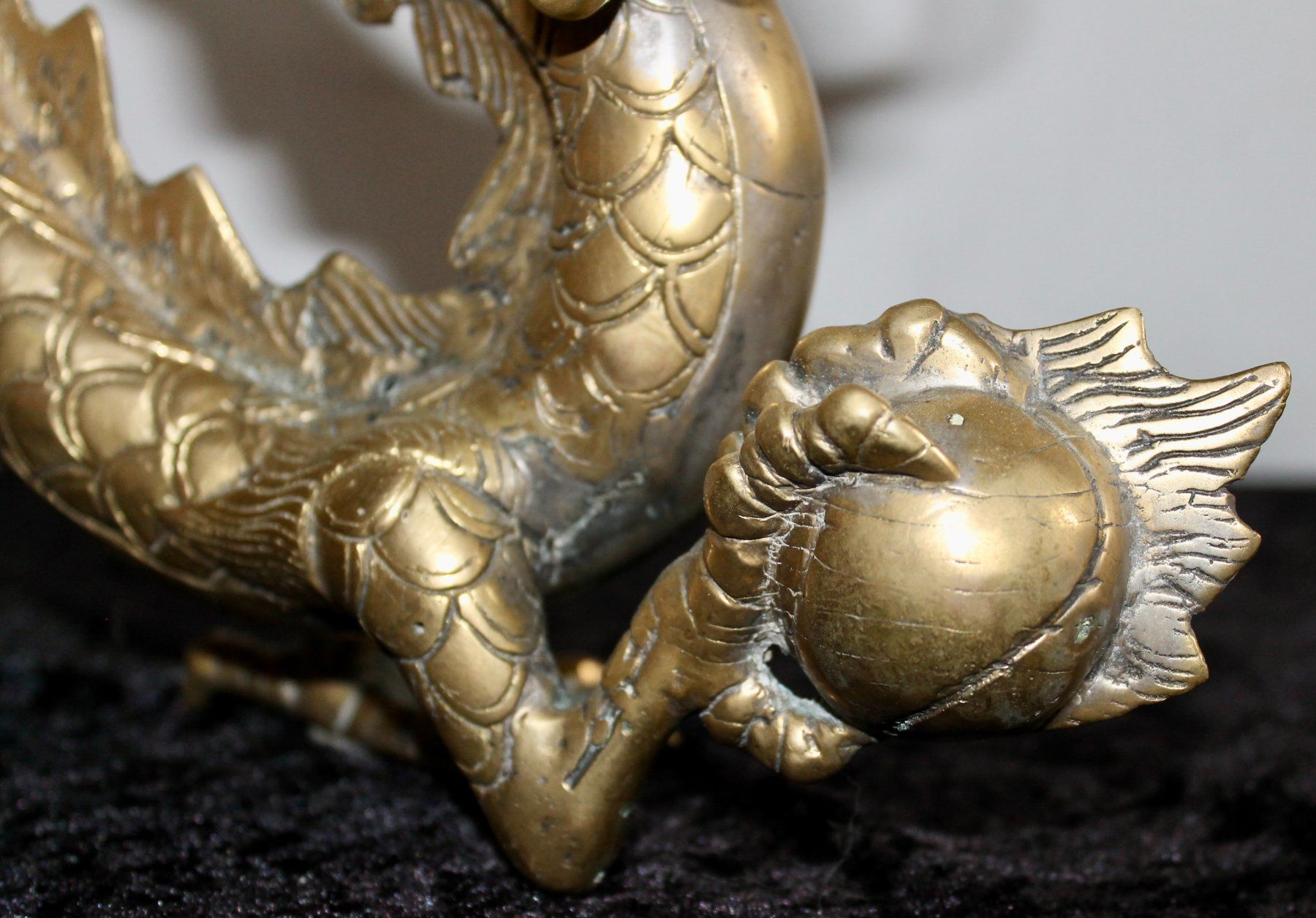 Statuette: WUNDERSCHÖNER MESSING-DRACHE (KERZENSTÄNDER) – Usato da Kirchlindach venduto da hekilida 5