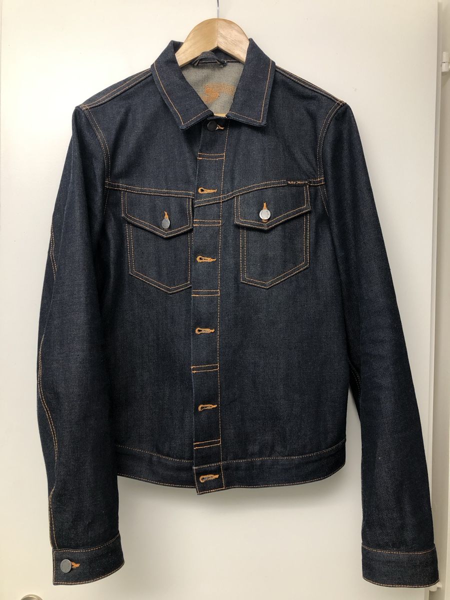 Nudie Jeans Kenny Dry Orange Selvage Jeansjacke (Gebraucht) in