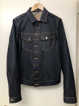 Nudie Jeans Kenny Dry Orange Selvage Jeansjacke