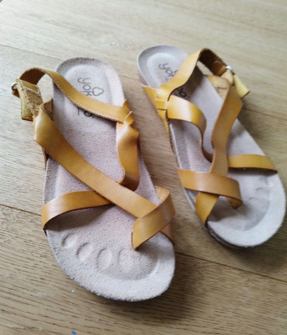 Damenschuhe: Sandales moutarde – Gebraucht aus Develier von lili_1