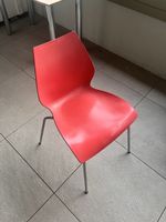 4xStuhl rot Metallbeine Gebraucht