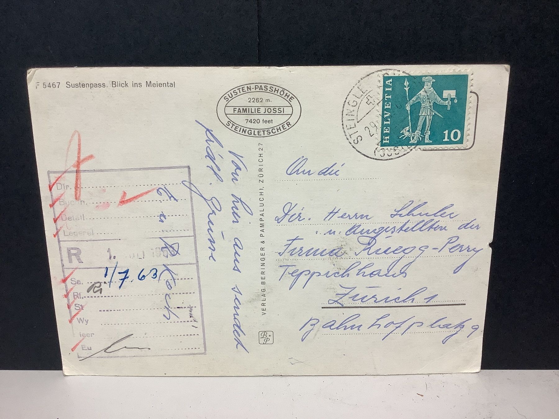 Cartoline postali: Sustenpass Uri – Usato da Flaach venduto da Monisoldshop 1