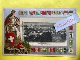 Porrentruy - Karte Weltpostverein