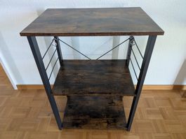 Kleines Regal / Druckerregal dunkelbraun | günstig