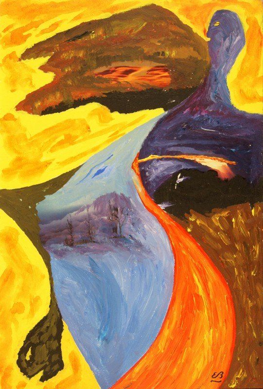 Gemälde: Collage: Sky Faces – Neu (gemäss Beschreibung) aus Fribourg von erw_68dx