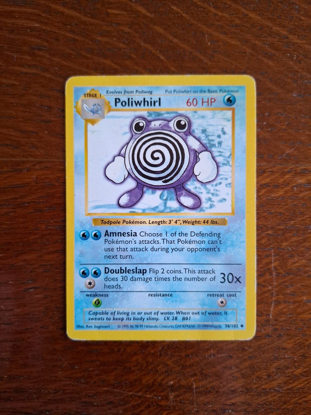 Pokémon Carte collezionabili: Pokemon Poliwhirl Base Set Shadowless 38/102 – Usato da Giornico venduto da ale_lc8k