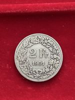 Highlight Silber 2 Franken 1901 Selten!