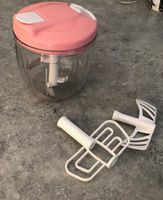Hachoir manuel rose pour cuisine, multifonctionnel