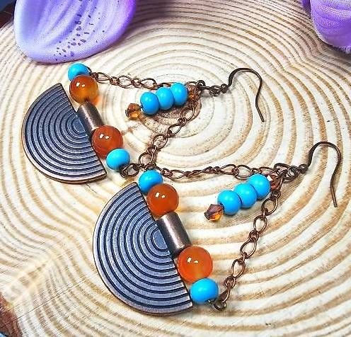 Ohrringe & -stecker: Ohrringe Dame Farao Karneol Boho Style – Neu (gemäss Beschreibung) aus Rudolfstetten von MadebyBrina 2