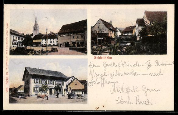 Cartes postales: Schleitheim, Kirche, Geschäft, Partie i – D'occasion à Berlin par bartko-reher