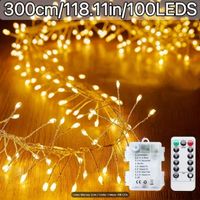 Lichterkette mit Fernbedienung, 100 LED's 3 Meter