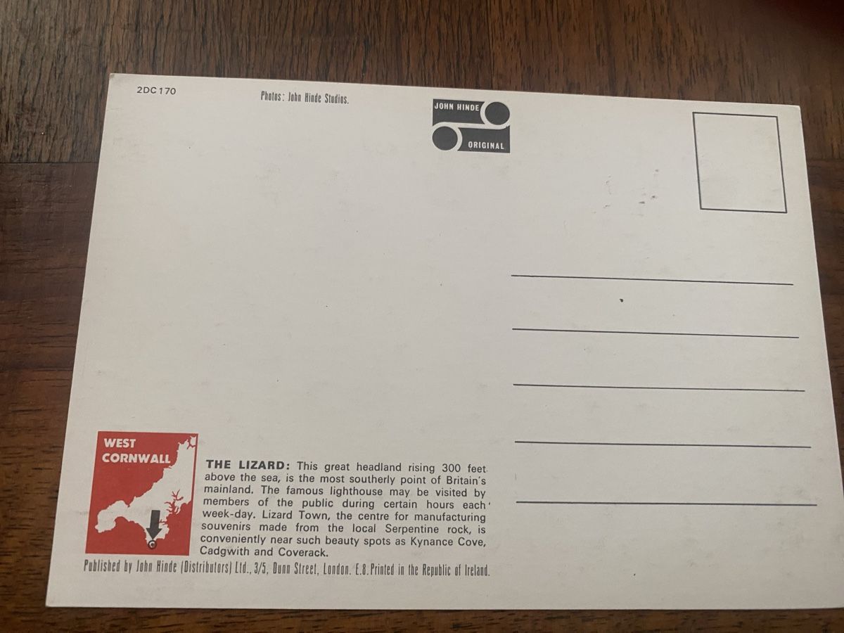 Cartoline postali: Alte Ansichtskarte The Lizard Cornwall Leuchtturm selten! – Usato da Baden venduto da swiss-alps 1