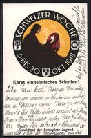 Schweiz, Schweizer Woche 1918, Frau bei 