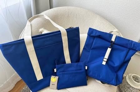 Trendige blaue Micasa Taschen Set - Neuwertig!