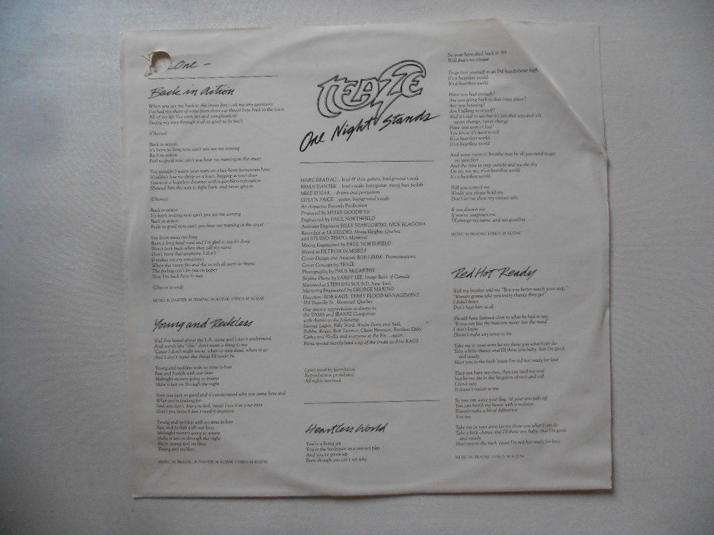 Schallplatten: TEAZE  -  ONE NIGHT STANDS – Gebraucht aus Bex von Giorgiob 3