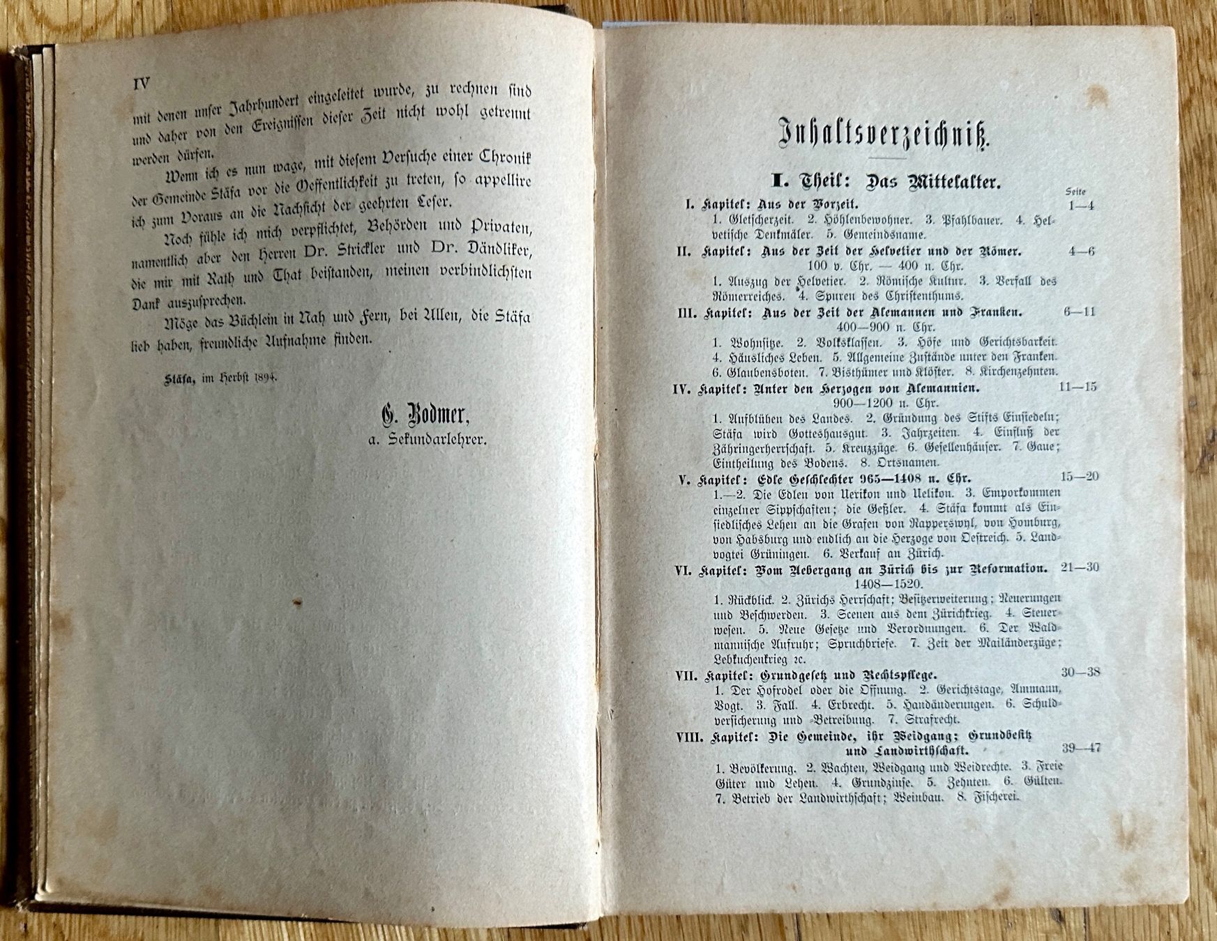 Libri: G. Bodmer: Chronik der Gemeinde Stäfa. 1894 – Usato da Zürich venduto da allp 3