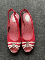 Tommy Hilfiger Sandalen, Gr. 37, Rot/Weiss - Neu!