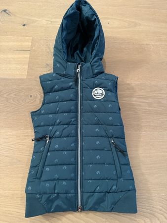 Steeds Steppweste mit Kapuze Grösse 128