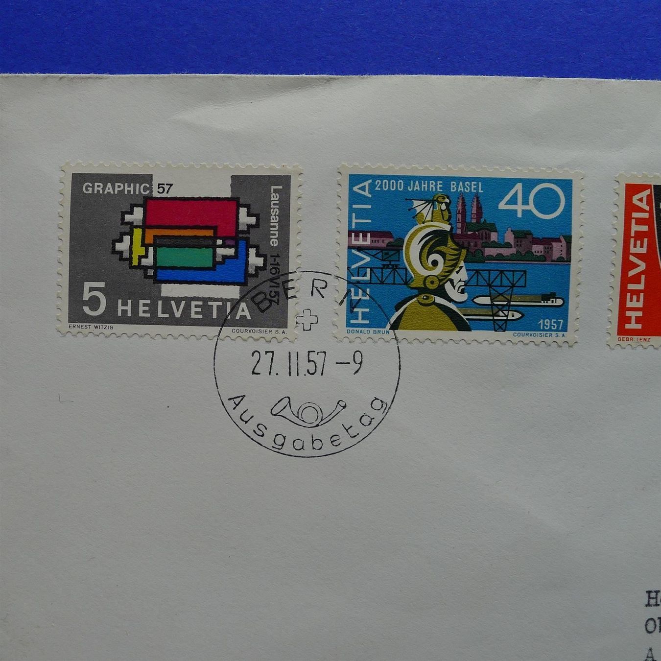 Alle Briefmarken: FDC 1957 Ausgabetag deutsch – Gebraucht aus Ebikon von SilvioFreund 1