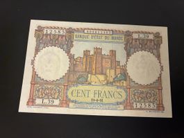MOROCCO 100 FRANCS 1951 Pick-45 bankfrisch 
