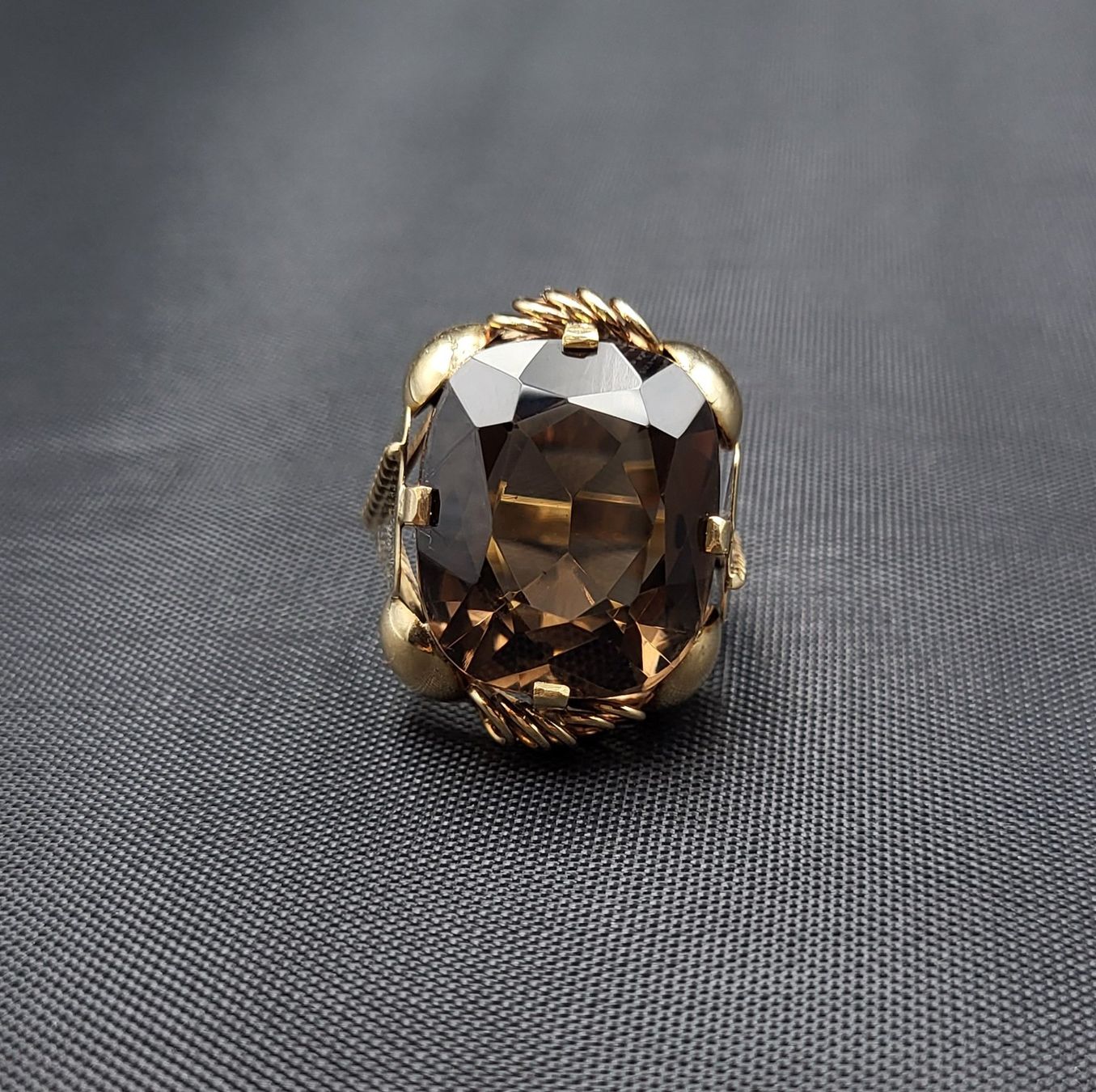 Anelli: Gold Ring 585 Mit Rauchquarz – Usato da Wald ZH venduto da Dasilver 8