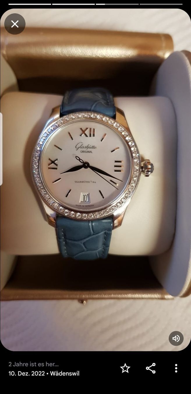 Glashütte Orologi: Glashütte Uhr Serenada mit Brillanten – Nuovo (secondo la descrizione) da Kaltbrunn venduto da silka03 3