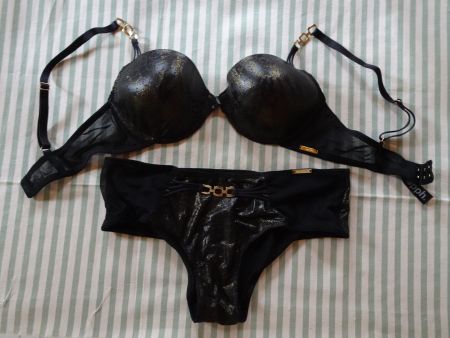 BH- und Slip-Set schwarz Leo SAPPH Gr. S/M / 75 B - 260241