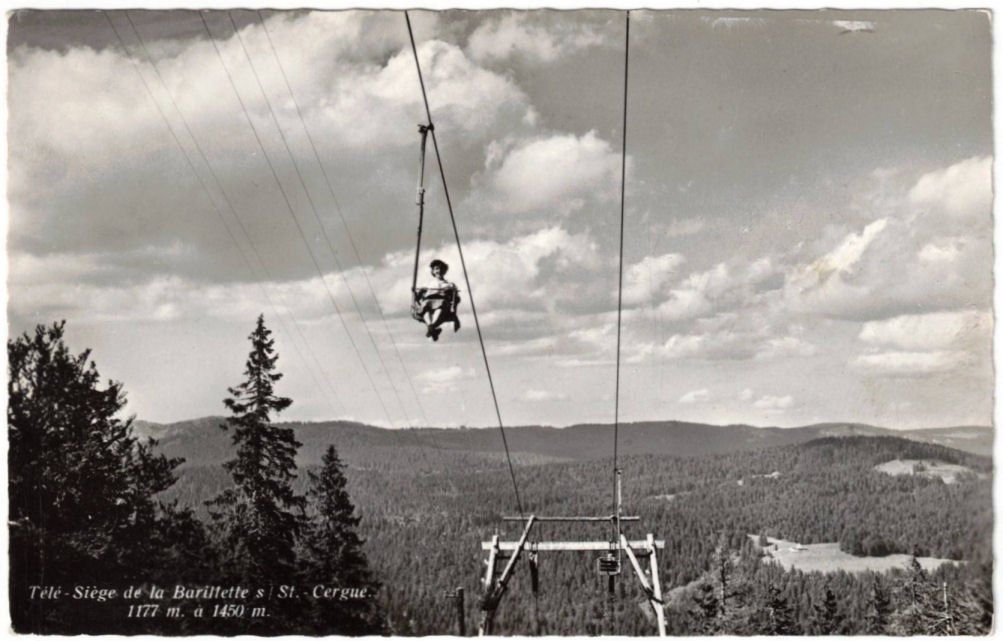Ansichtskarten: St. Cergue - Télèsiège / Sessellift Barillette – Gebraucht aus Binningen von Mountainrider
