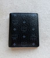 MCM Gefaltete Brieftasche für Karten in Visetos BLACK Mini