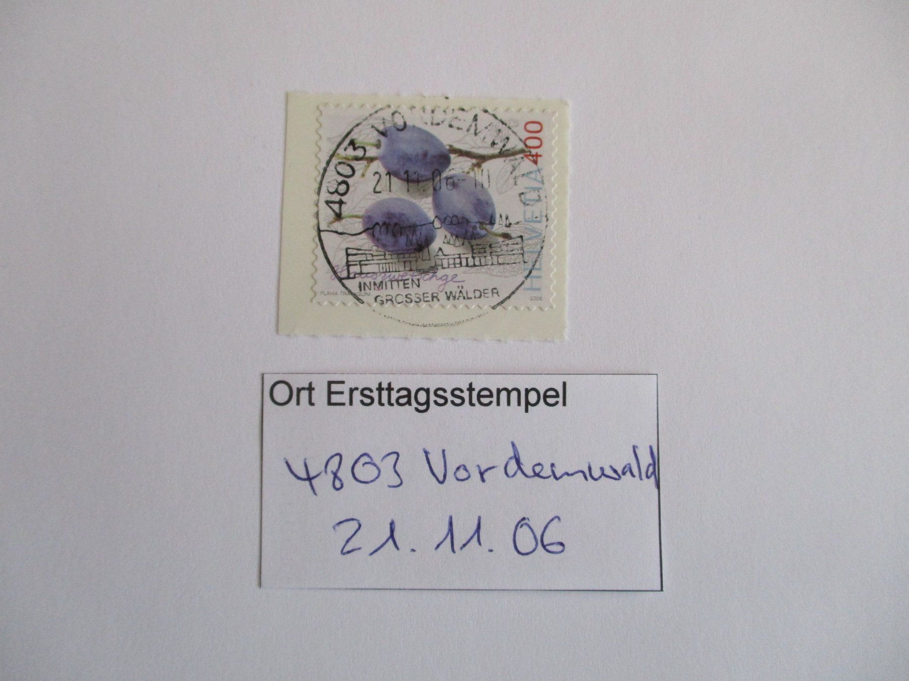 Tutti i francobolli: Voll Ort Ersttagsstempel 4803 Vordemwald – Usato da Langnau b. Reiden venduto da Aktuell88