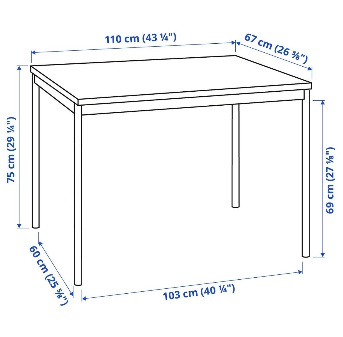 Ikea Tavoli: Tisch schwarz 110x67 cm – Nuovo (secondo la descrizione) da Ittigen venduto da Stefu.CH 2