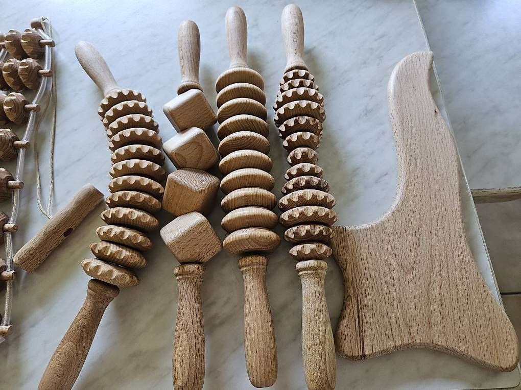 Dispositivi per massaggi: Ensemble de massages en bois – Usato da Massongex venduto da noyane 1