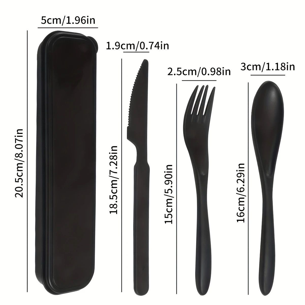 Set di posate: Wiederverwendbares Besteck-Set mit Box schwarz Besteck Set – Nuovo e nell'imballaggio originale da Wettingen venduto da Chnoelleli 2