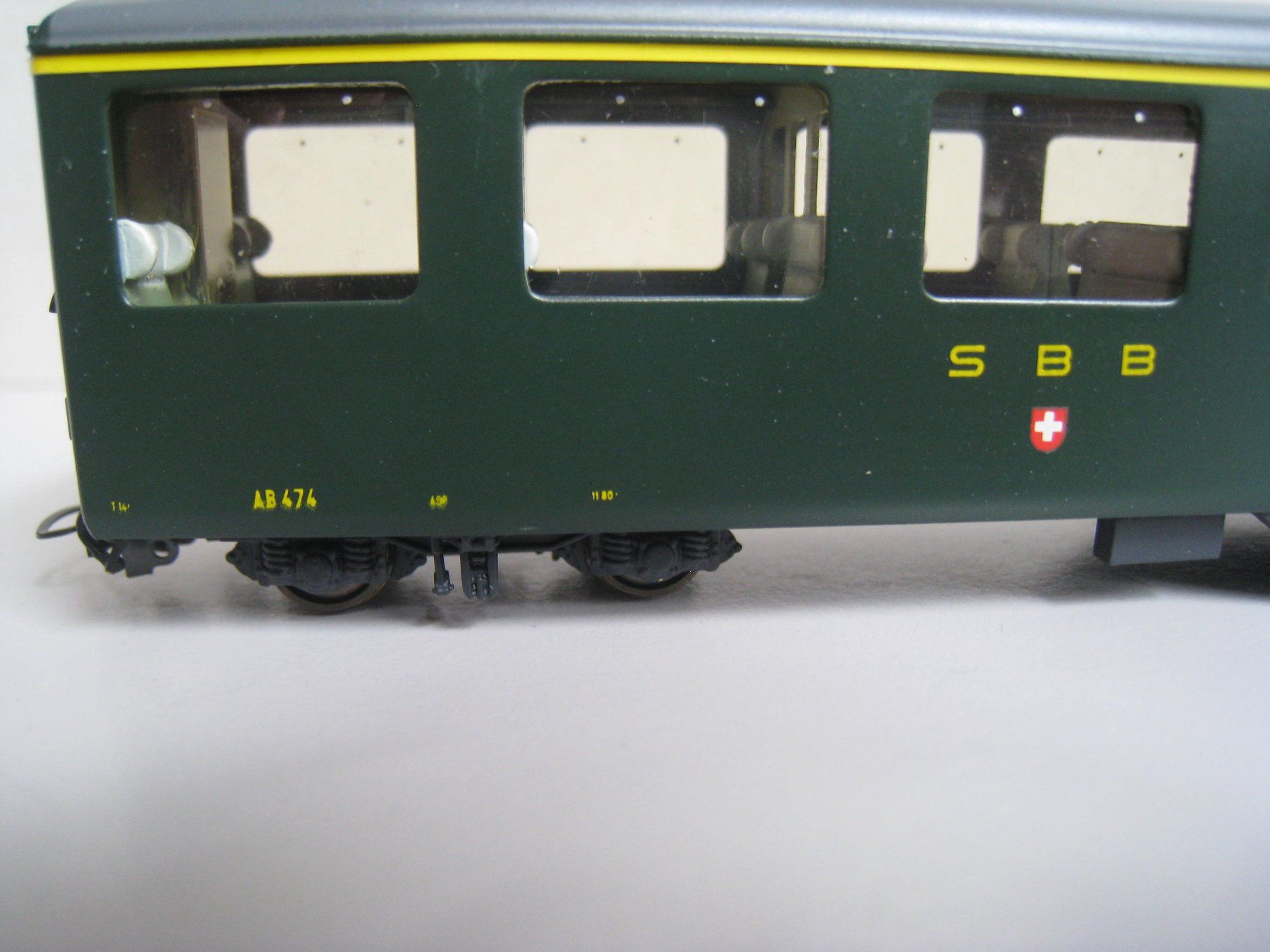 HRF Modellini di ferrovie: H R F, AB4 474 oder 477 SBB-Brünig  Mitteleinstieg,1783 – Usato da Buchs ZH venduto da swiss-train 2