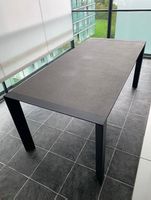 Grosser Design Esstisch Industrial Stil, Steinplatte,6 Pers.