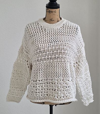 Damen Pullover Zara grob gestrickt weiss Grösse S/M  neu