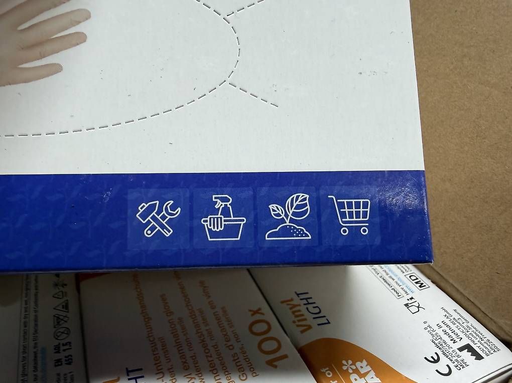 Gants & mitaines : 10 Pack neue Einmalhandschuhe Gr. M, gepudert – Neuf avec emballage d'origine à Necker par liq24 3